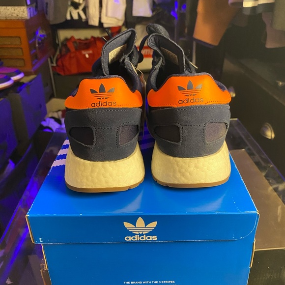 🆕 Adidas I-5923 Navy/Orange - Size: Mens 8 - Picture 5 of 8